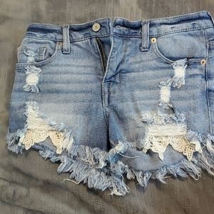 High Rise Jean Shorts